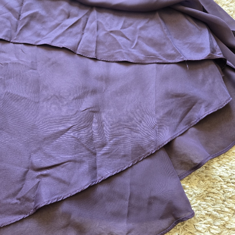 JJs House Braidsmaid Dress Womens 2 Plum High Low Maxi - Picture 8 of 12